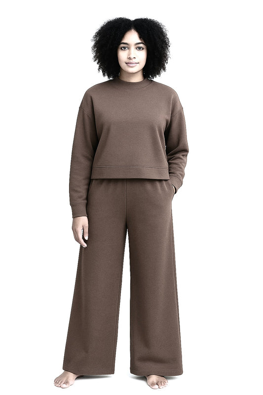 ✨ Neutrale Bruine Lounget Set – Comfort met Stijl