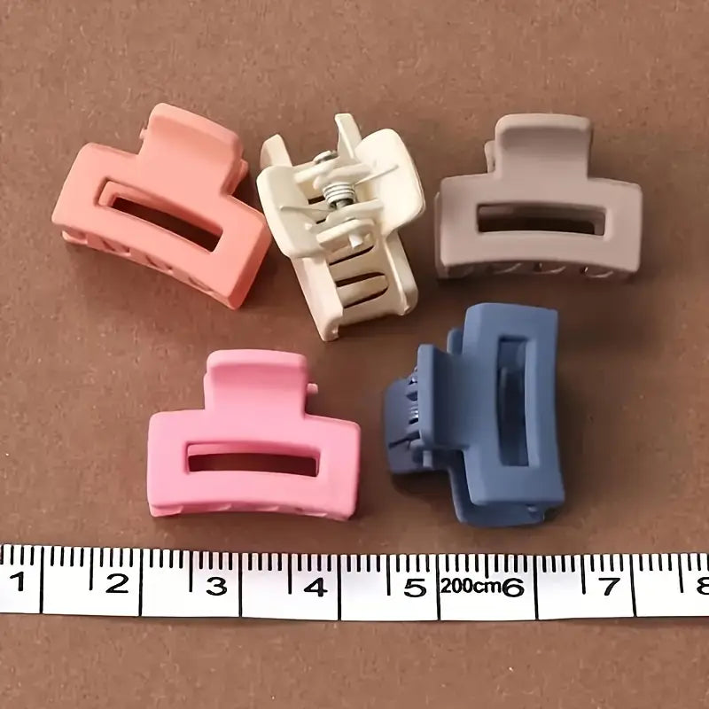9 kleurrijke haarclips – matte mini klauwclips
